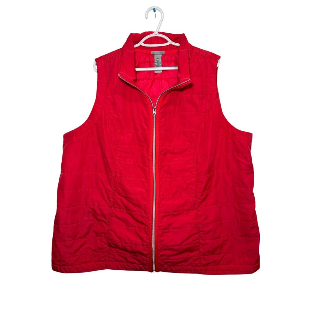 Catherine puffer pink full zip vest womens 2X gorpcore barbiecore outdoors‎ warm